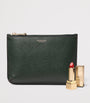 Aspinal Of London Green Large Leather Ella Pouch