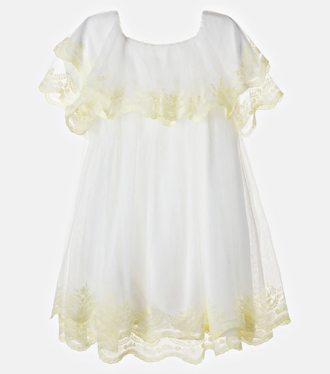 Chloé Kids - Embroidered tulle dress