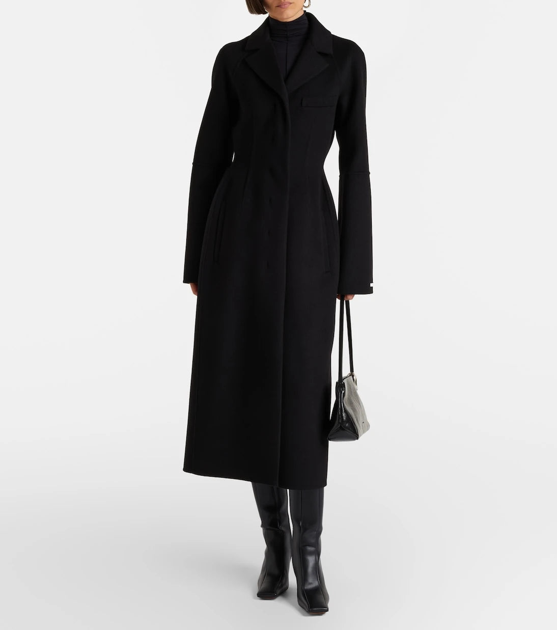 Sportmax - Peplum virgin wool coat