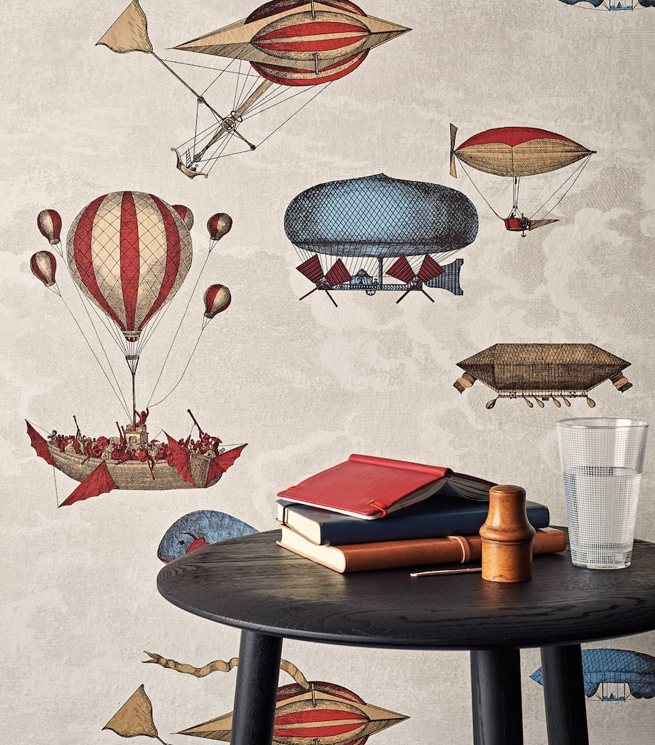 Cole & Son x Fornasetti Set of 2 Macchine Volanti Wallpaper Rolls