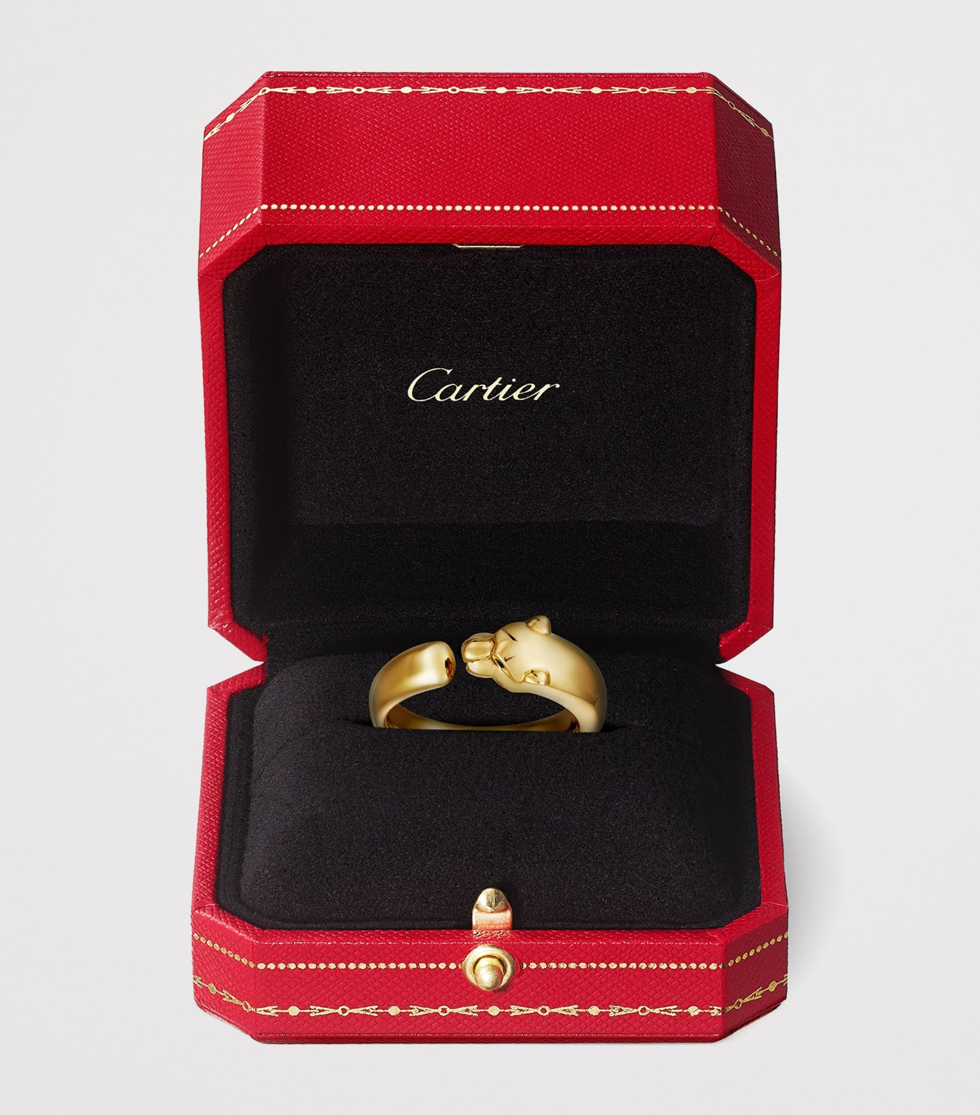 Yellow Gold, Onyx and Tsavorite Garnet Panthère de Cartier Ring