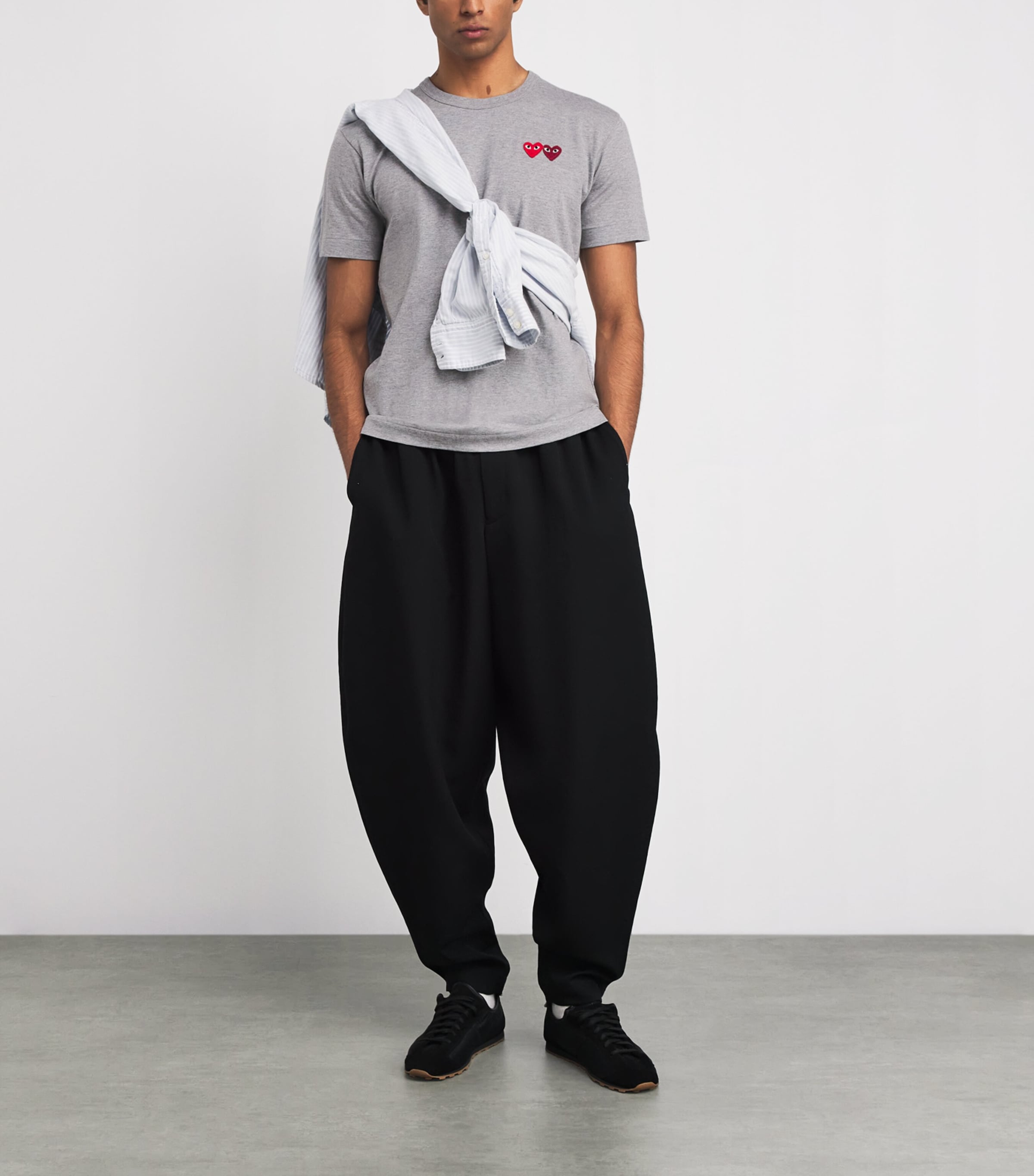 Comme Des Garçons Play Embroidered Double-Heart T-Shirt