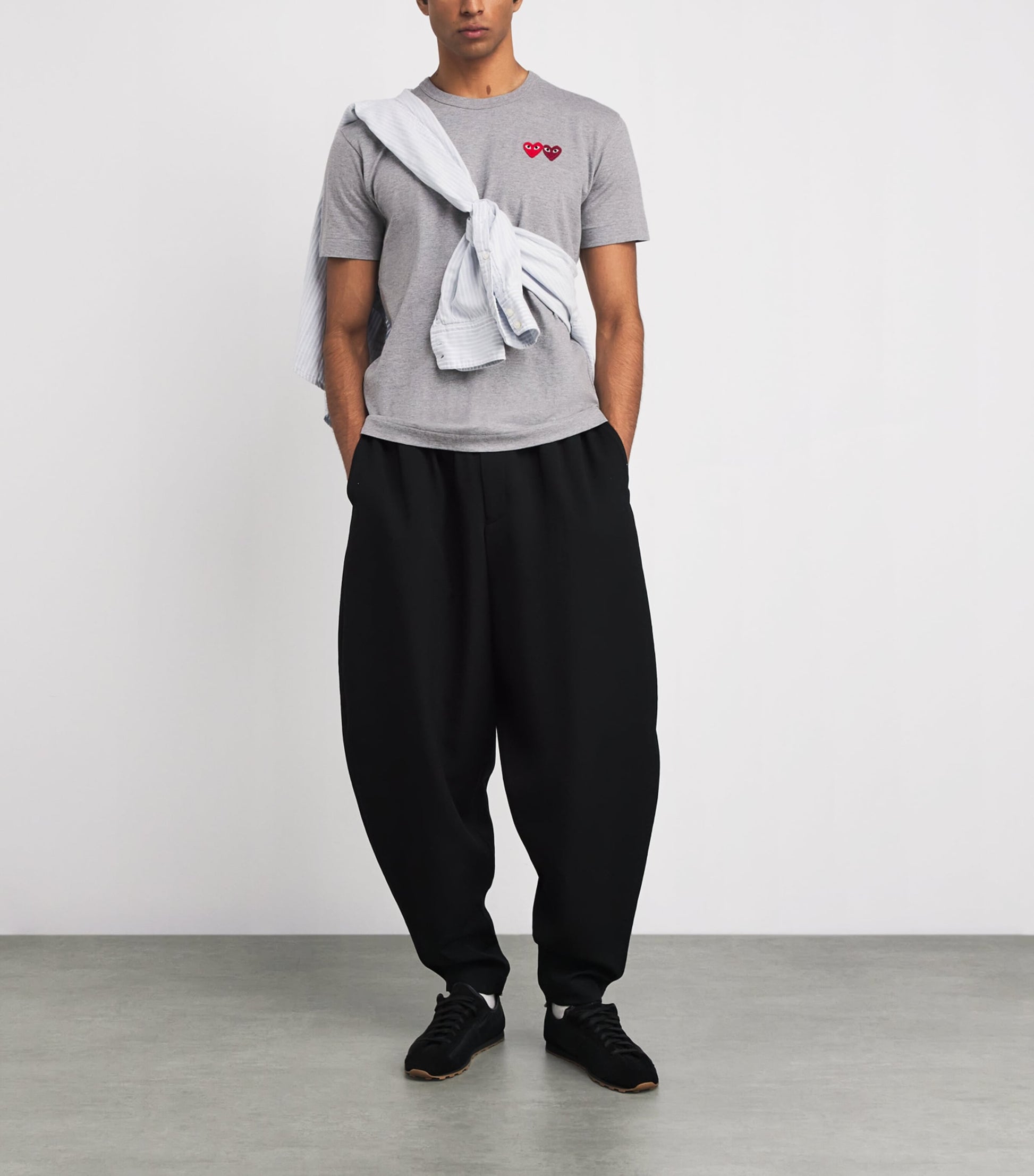 Comme Des Garçons Play Embroidered Double-Heart T-Shirt