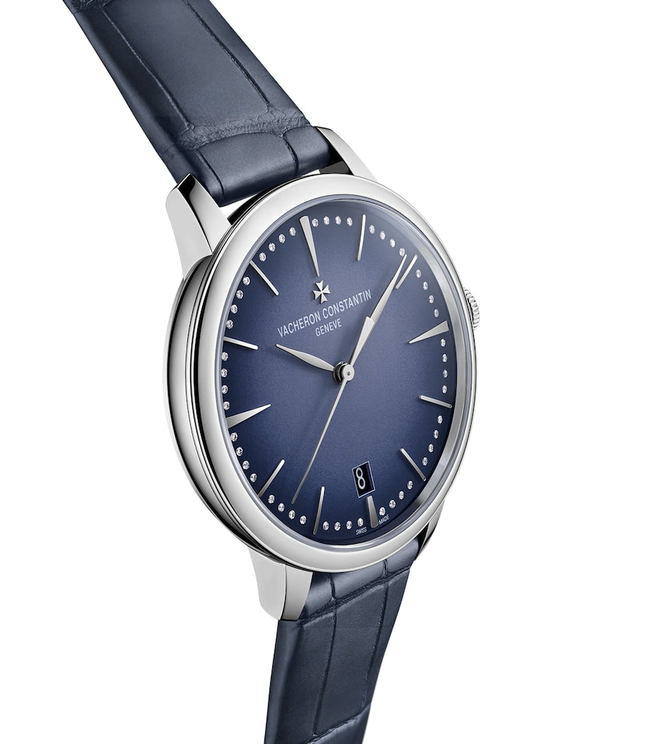 White Gold and Diamond Patrimony Self-Winding Watch 36.5mm