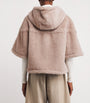 Beige Alpaca-Wool-Silk Cape Poncho