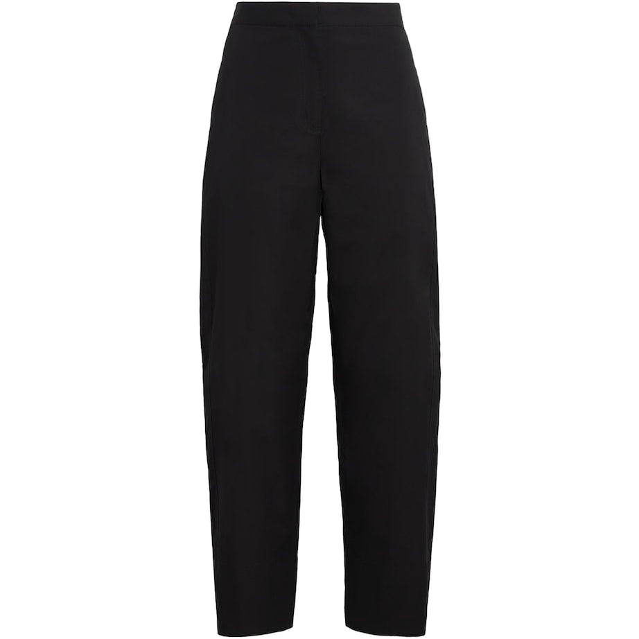 Toteme Black Organic Cotton Twisted Seam Trousers