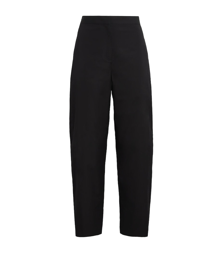 Toteme Black Organic Cotton Twisted Seam Trousers