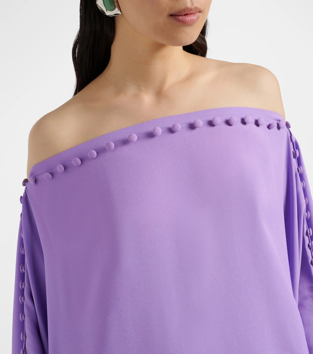 Taller Marmo - Mila off-shoulder crêpe cady kaftan