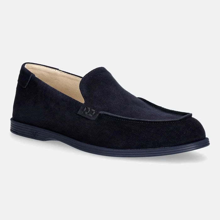 Emporio Armani Erkek Süet Mokasen