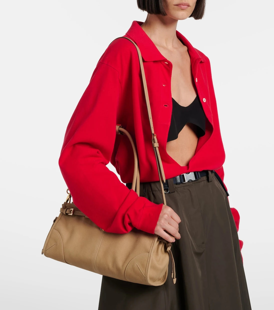 Prada - Prada Bonnie Medium leather shoulder bag