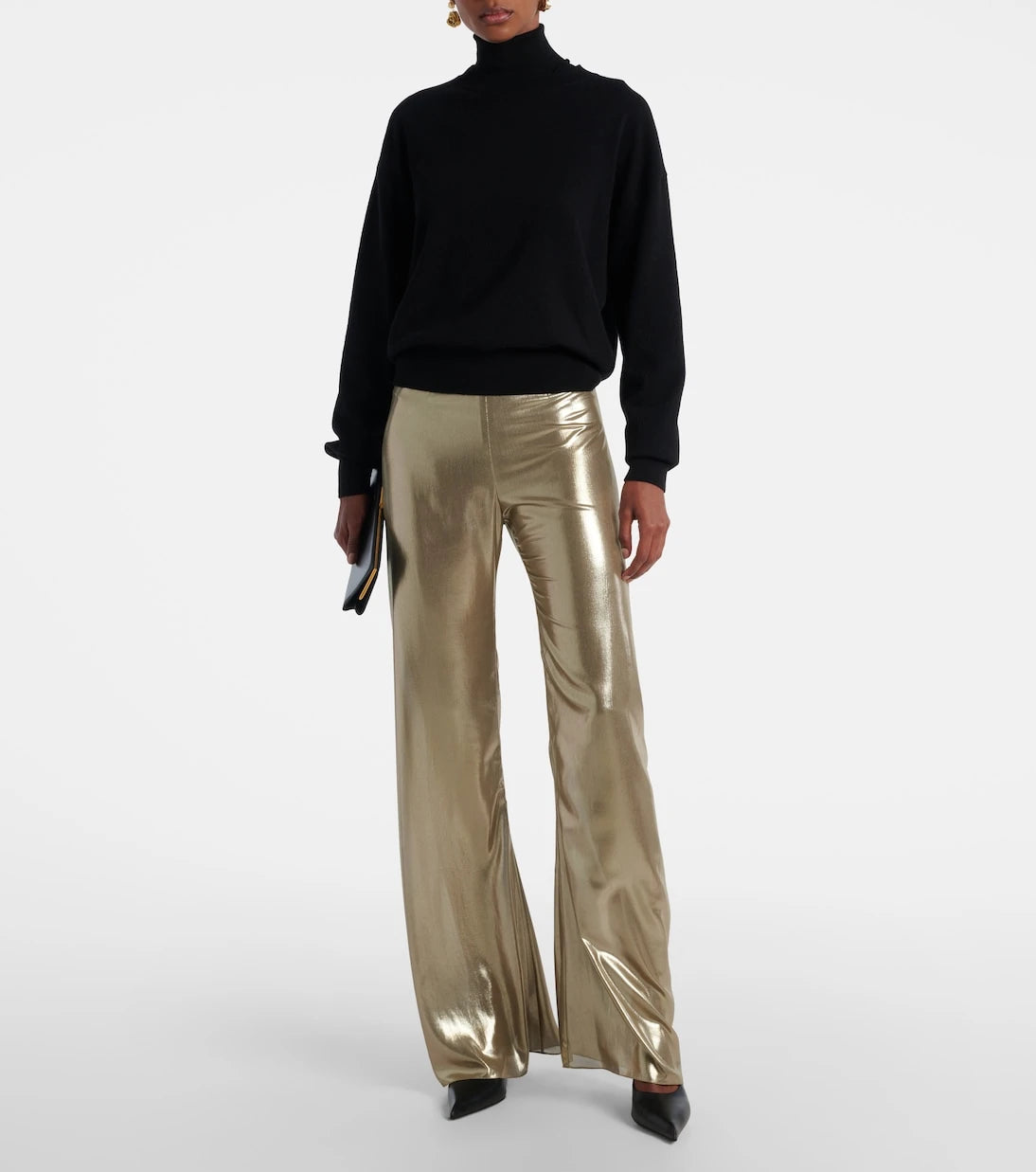 Galvan - High-rise wide-leg pants