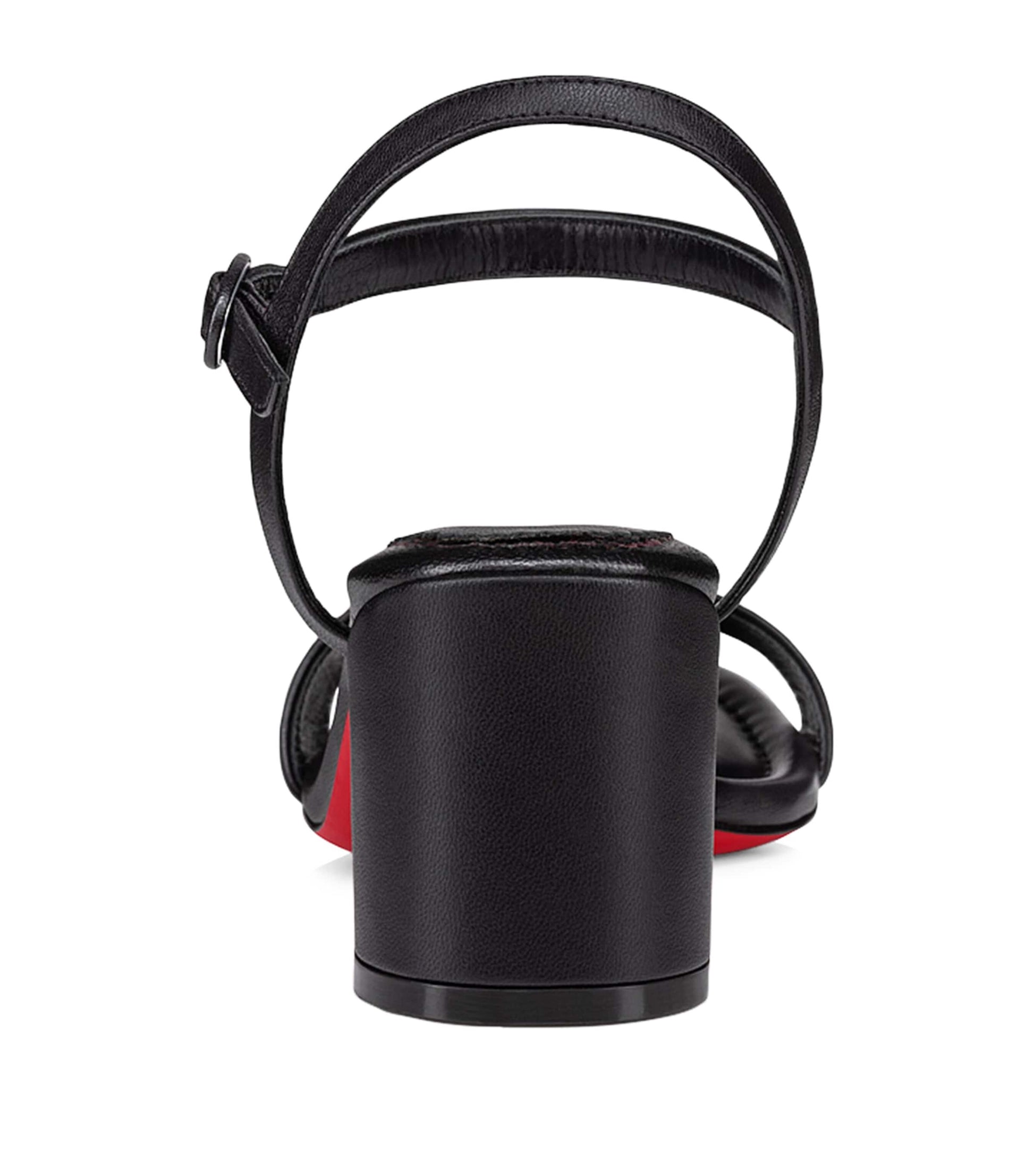 Christian Louboutin Black Miss Jane Nappa Leather Heeled Sandals 55