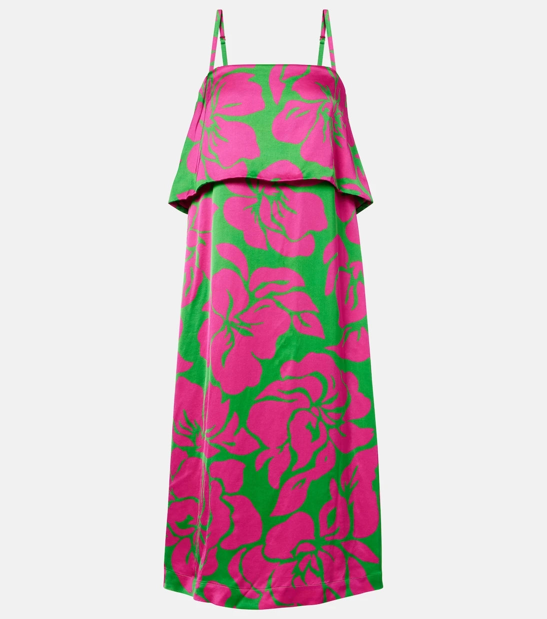 Dries Van Noten - Floral satin midi dress