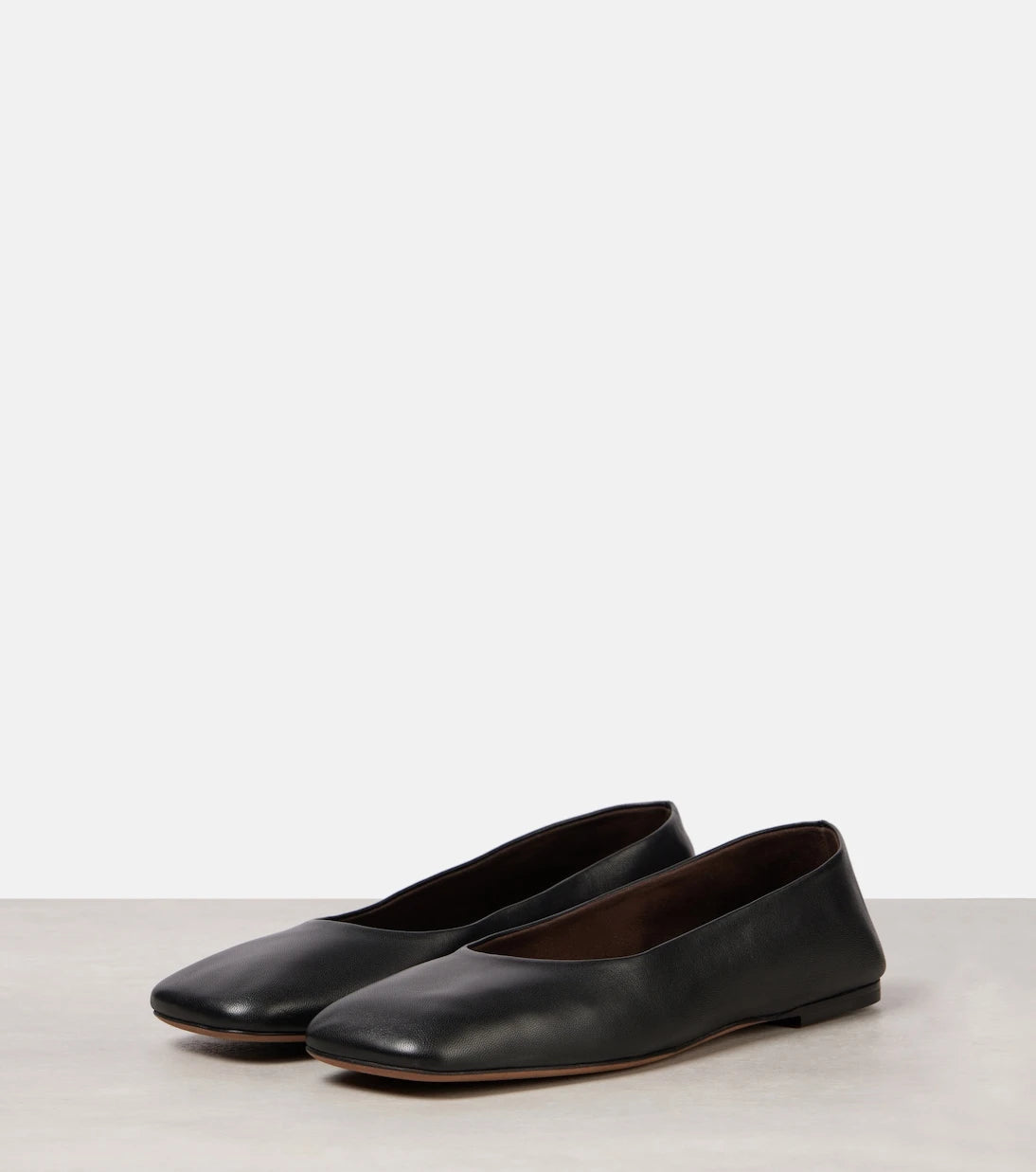 The Row - Square leather ballet flats
