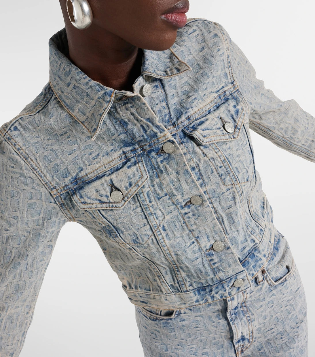 Acne Studios - Cropped jacquard denim jacket