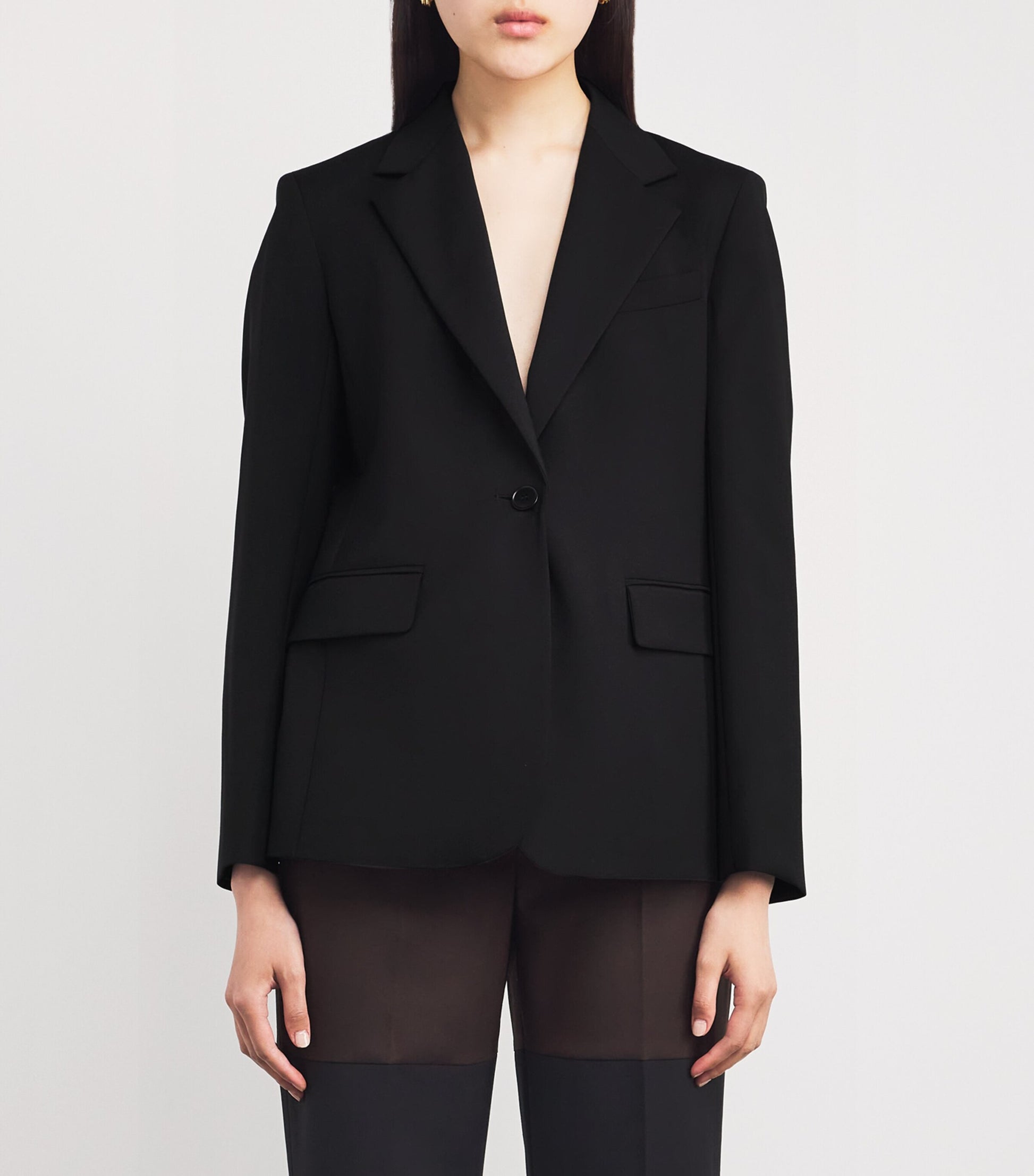 Weekend Max Mara Virgin Wool Blazer BLACK