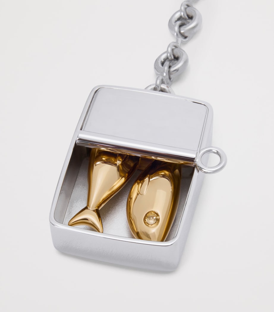 Silver Sardine Box Charm
