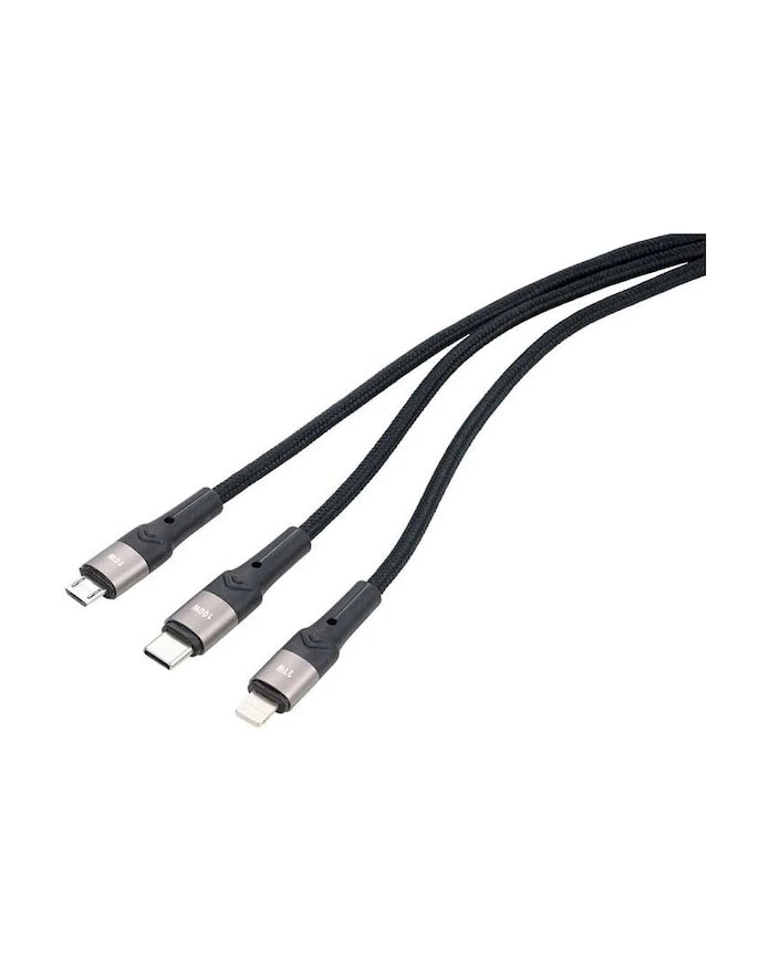 Кабел за зареждане TROIKA Dreizac Pro 3 w 1