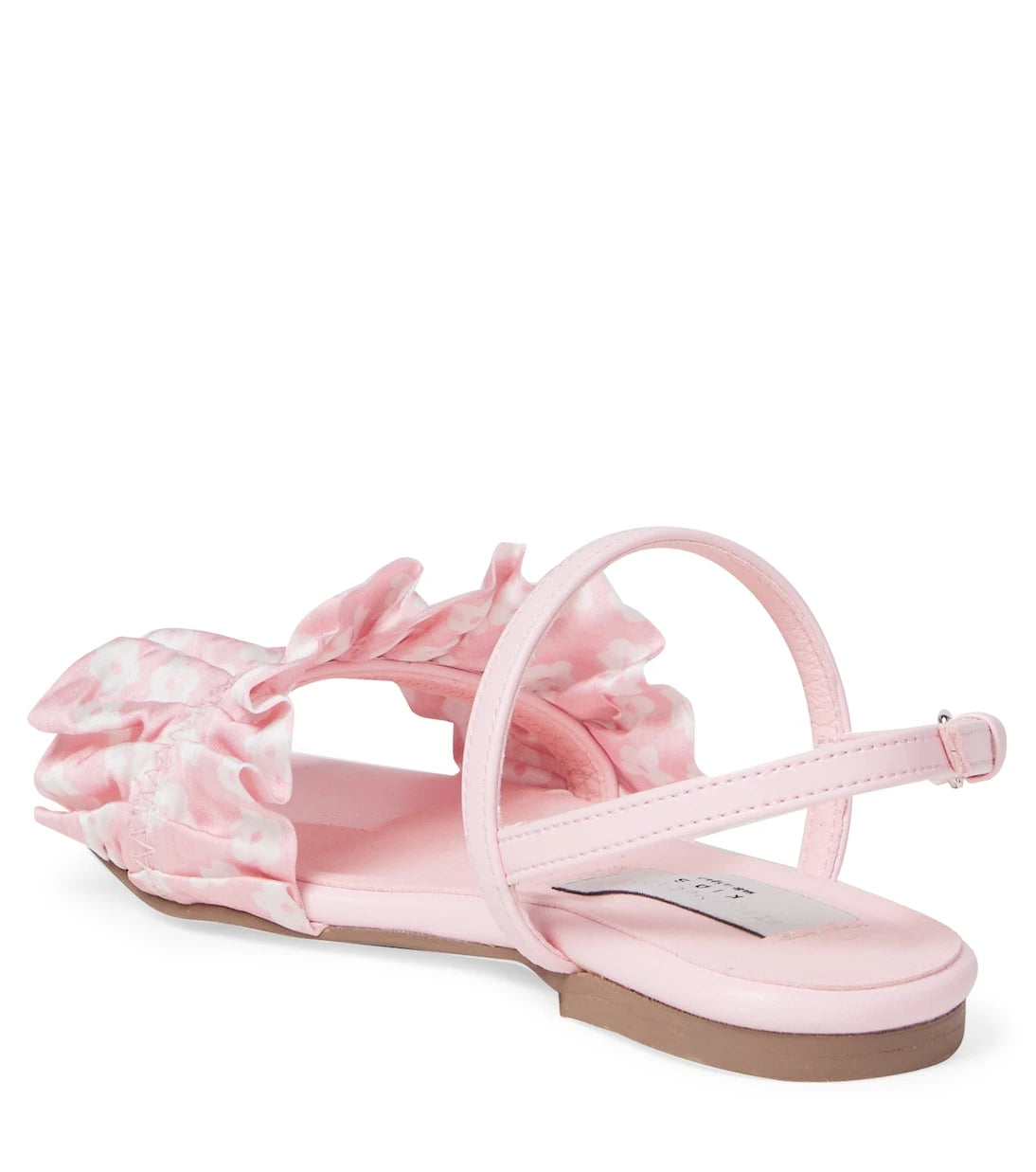 Stella McCartney Kids - Floral ruffled satin sandals