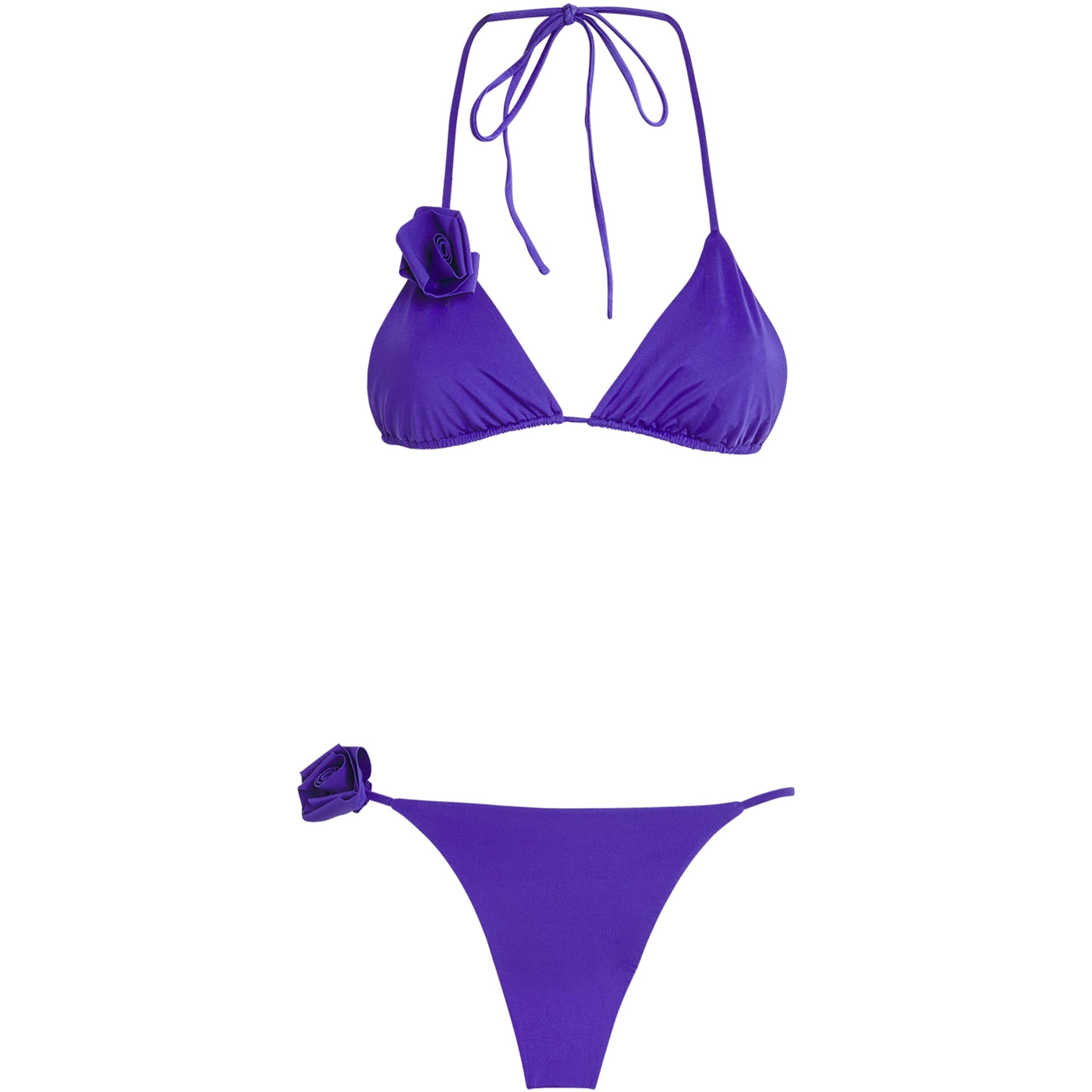 Maygel Coronel Blue Gola Triangle Bikini