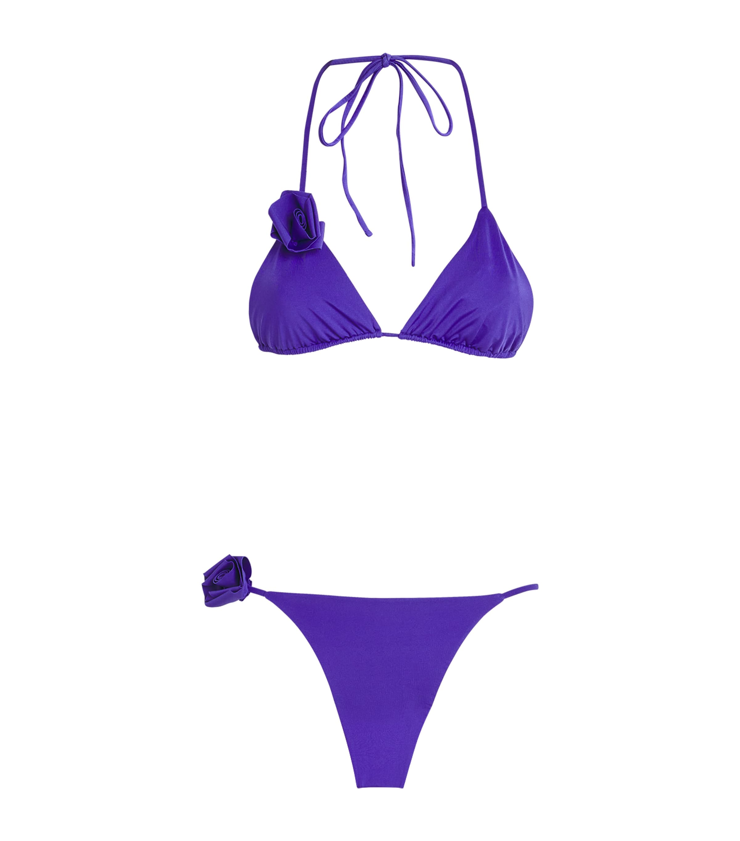 Maygel Coronel Blue Gola Triangle Bikini