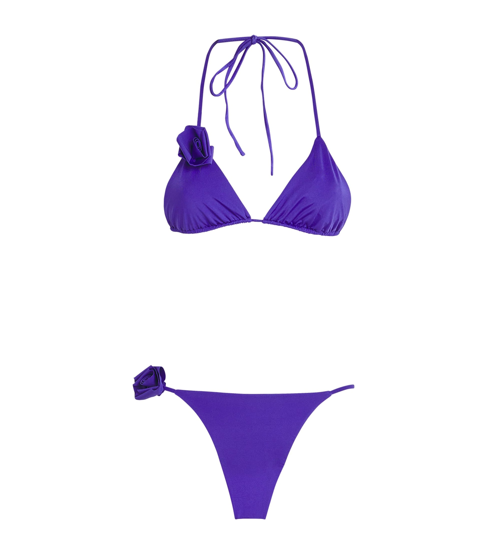 Maygel Coronel Blue Gola Triangle Bikini