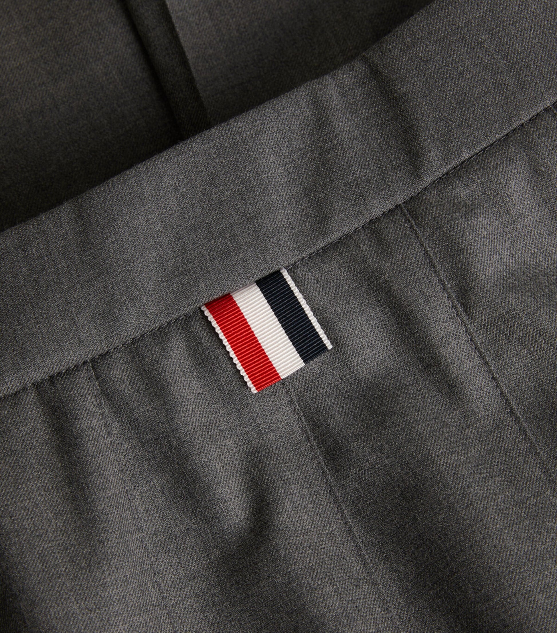 Thom Browne Grey Pleated Midi Skirt