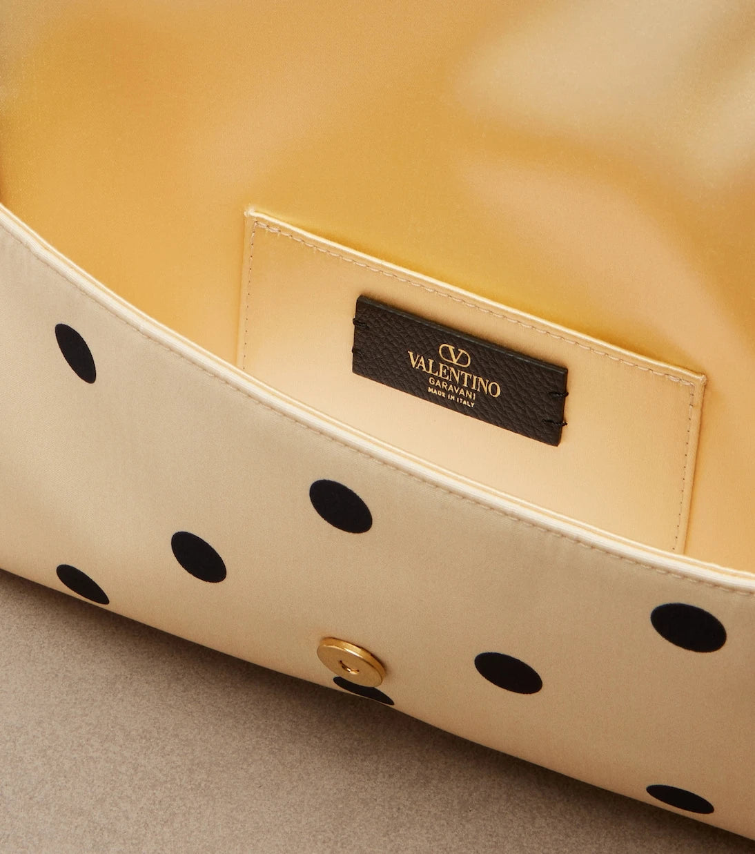 Valentino Garavani - DeVain Small polka-dot satin shoulder bag