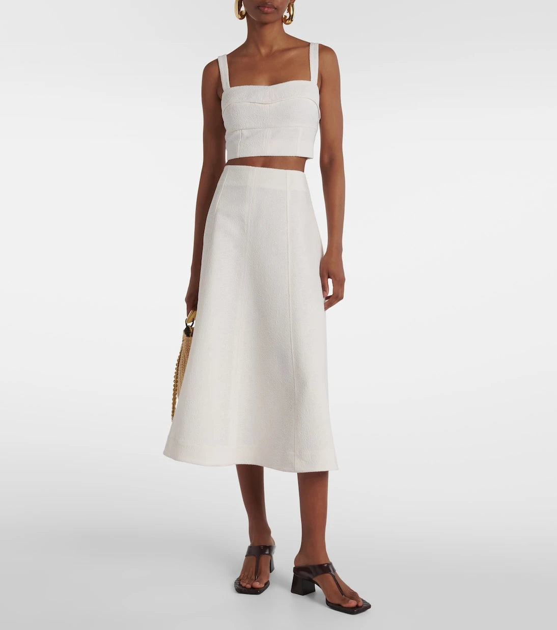 Veronica Beard - Fellini floral jacquard midi skirt