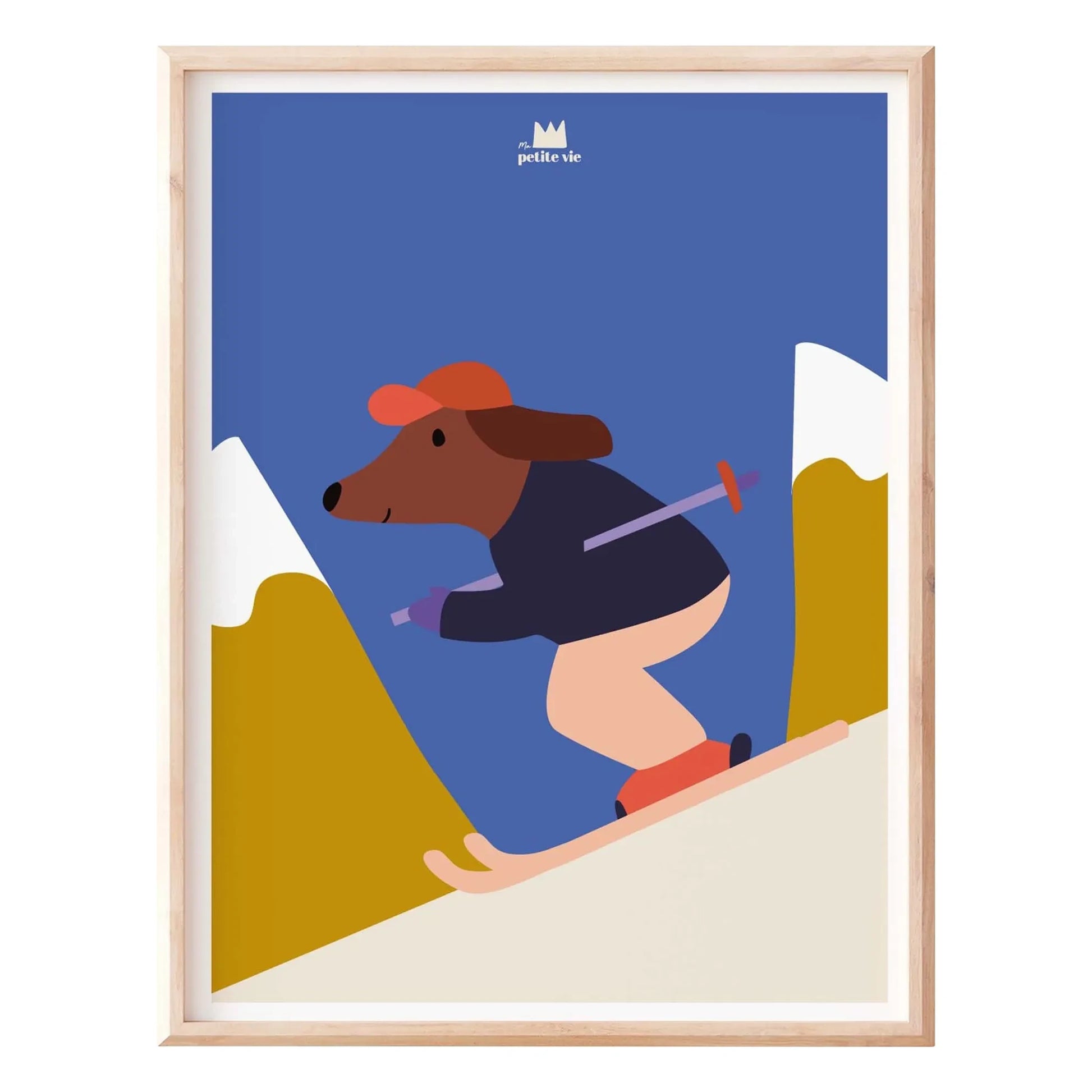 Ma petite vie - Ski dog poster