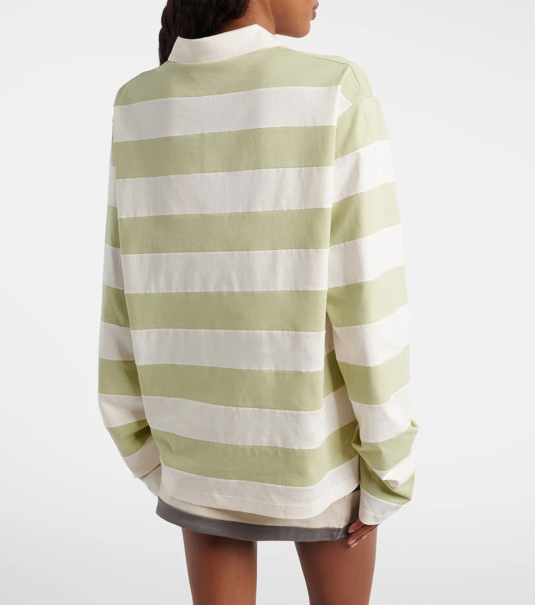 Miu Miu - Striped cotton jersey polo shirt
