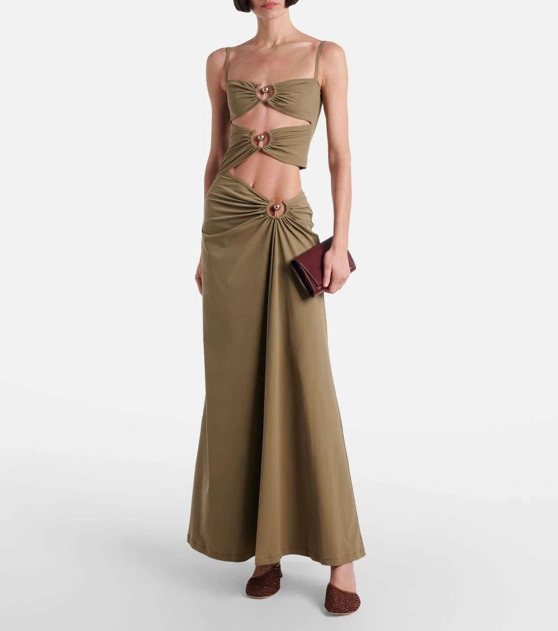 Christopher Esber - Orbit ruched maxi dress