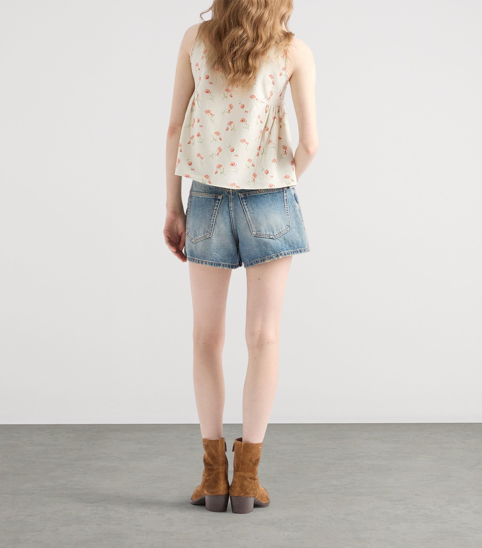 Prada Blue Faded Denim Shorts