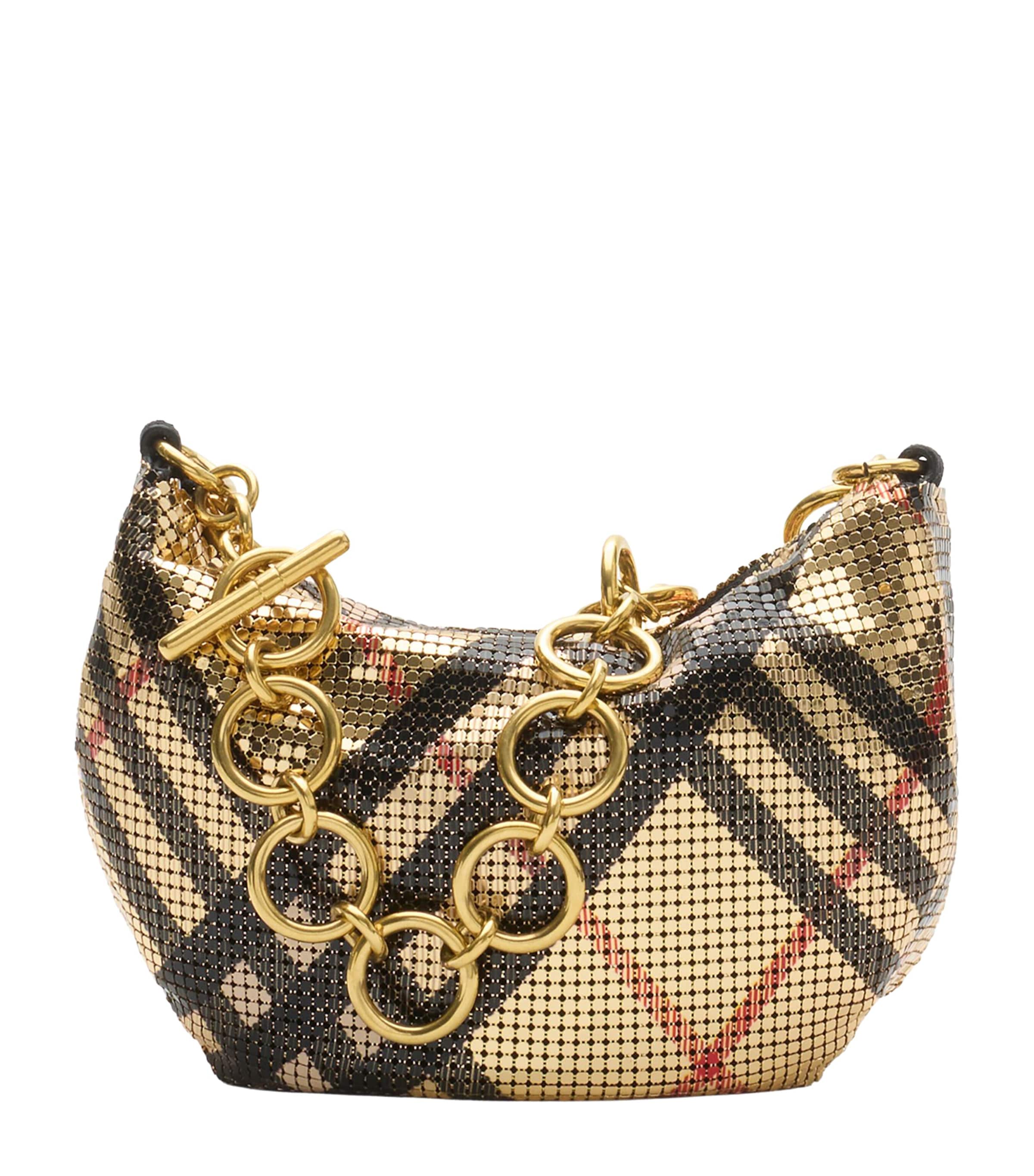 Check Chainmail Shoulder Bag