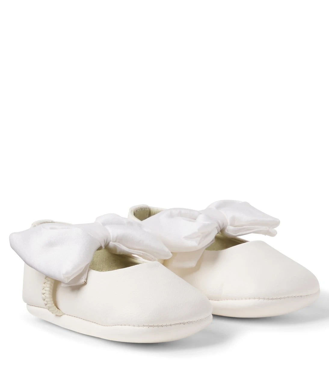 PèPè - Baby Rose bow-detail leather booties