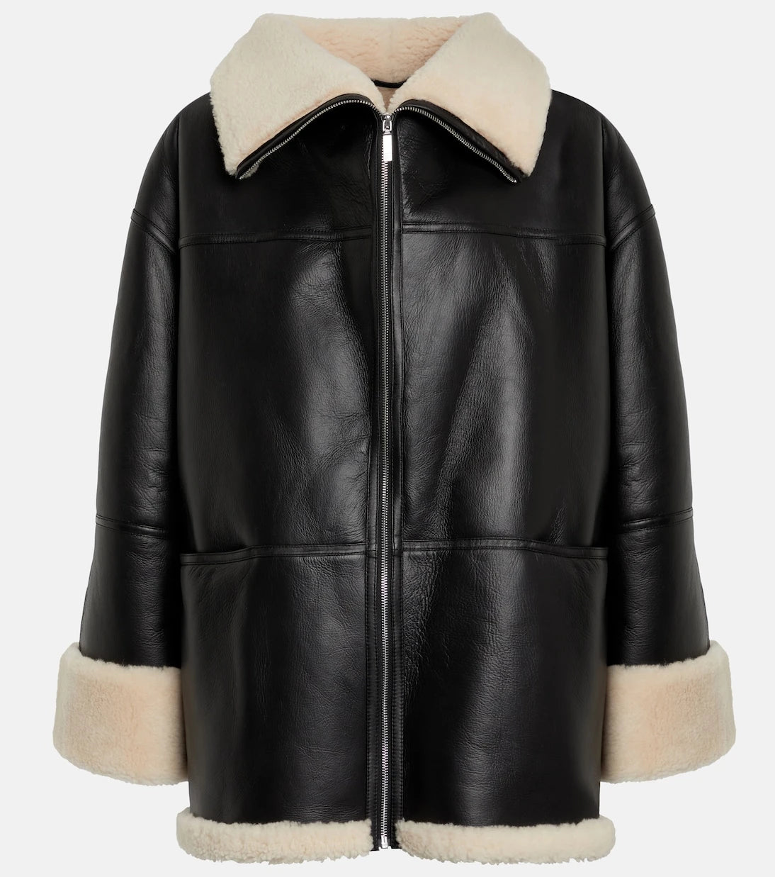 Toteme - Oversized shearling jacket
