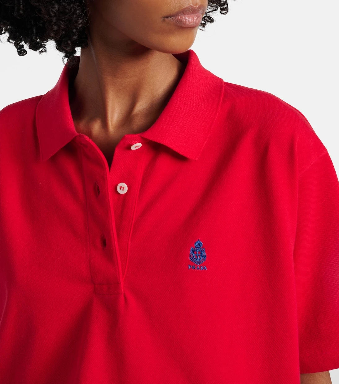 Prada - Logo cotton piqué polo shirt