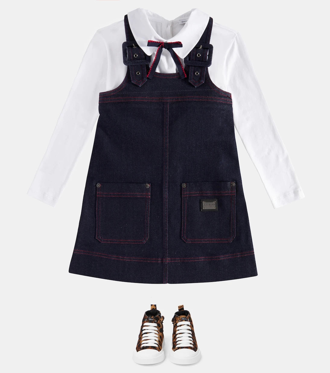 Dolce&Gabbana Kids - فستان من الدنيم