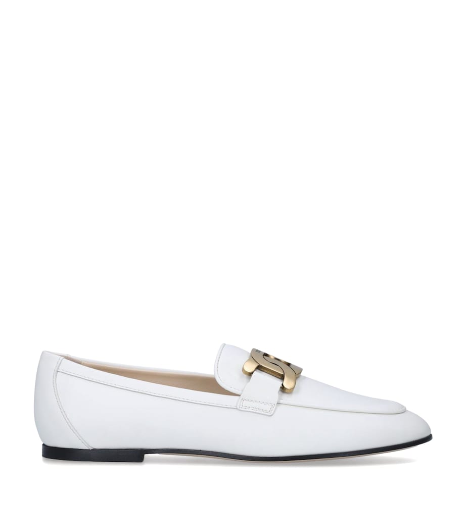 White Leather Loafers