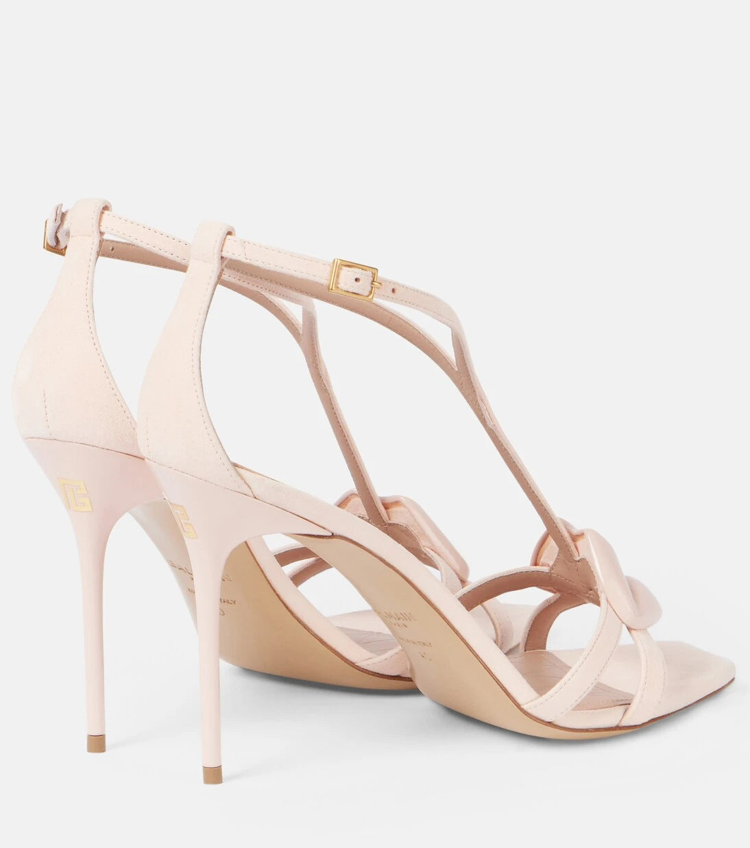 Balmain - Lips suede sandals
