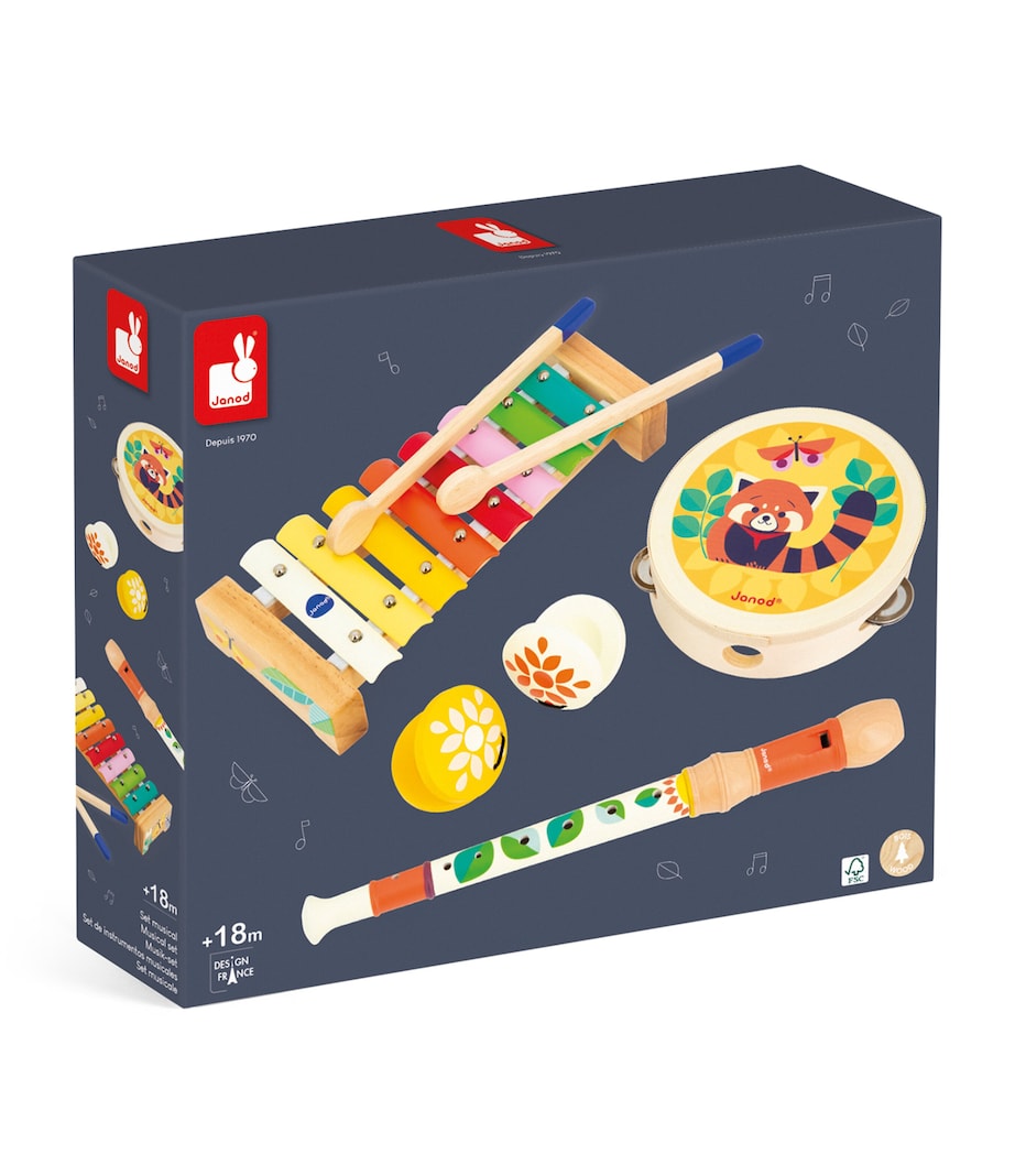 Wooden Four-Piece Musical Set
