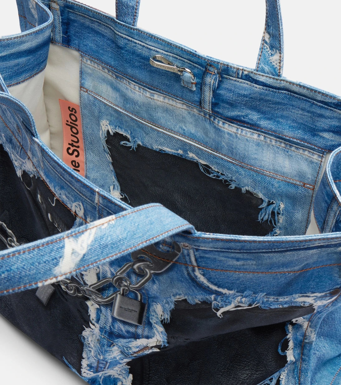 Acne Studios - Trompe-l'oeil denim tote bag