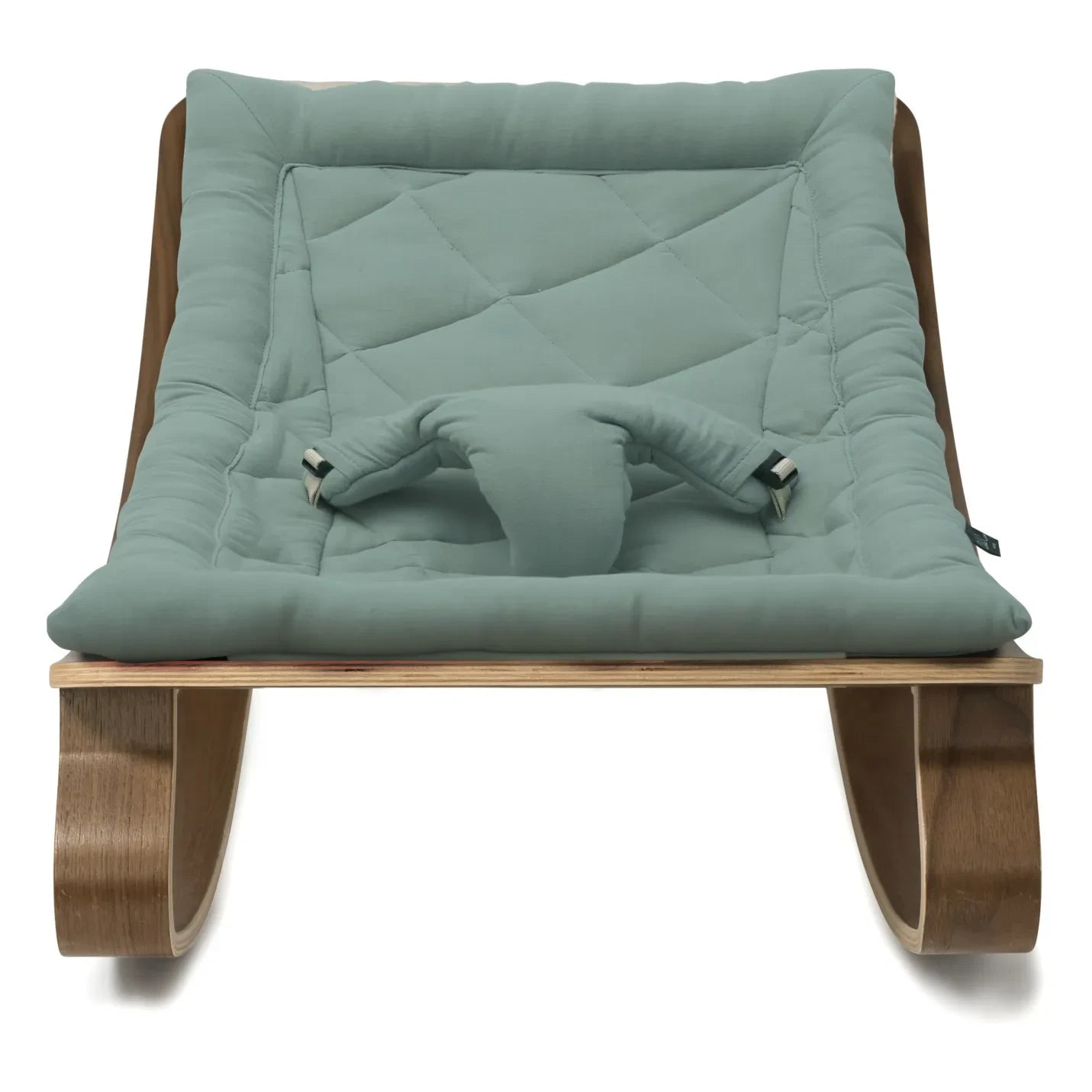Charlie Crane - Levo Walnut Baby Bouncer | Storm Blue