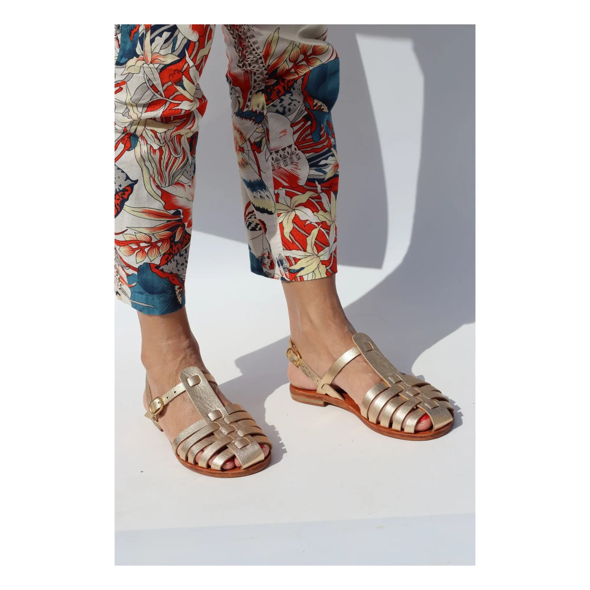 Mama Praïa - Metallic Fisherman Sandals | Gold