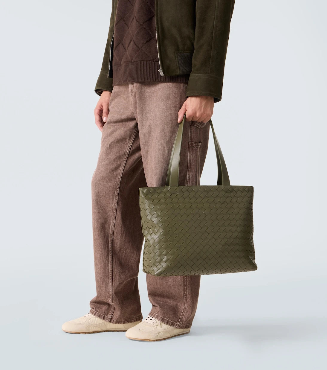 Bottega Veneta - حقيبة يد صغيرة من جلد إنترشاتو