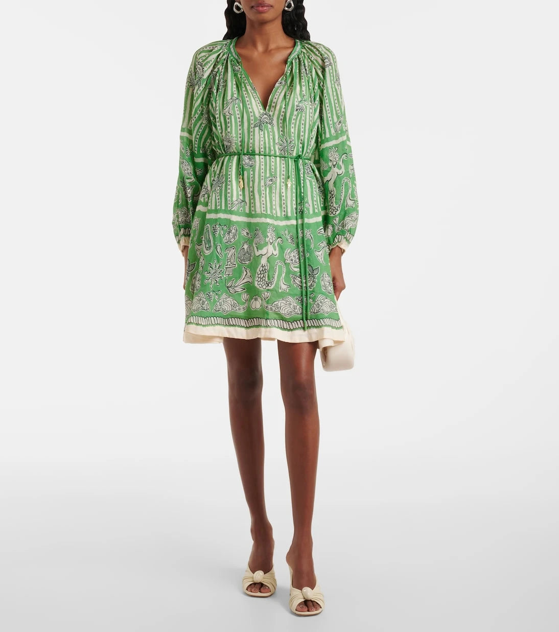 Alémais - Lula printed linen minidress