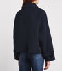 Weekend Max Mara Blue Virgin Wool Cropped Coat