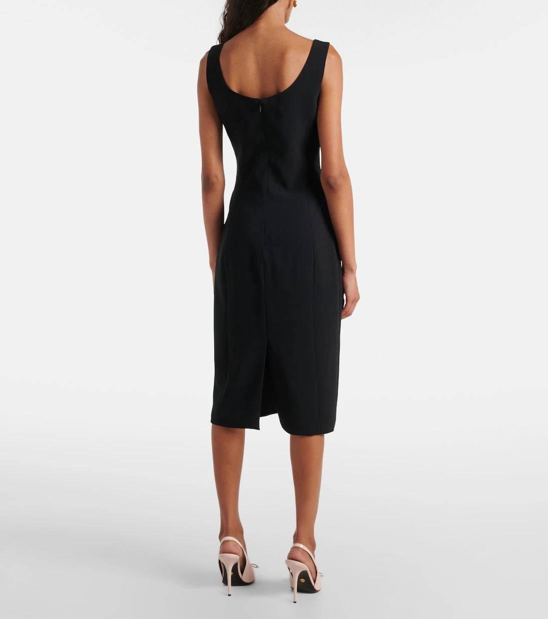 Versace - Safety Pin cady midi dress