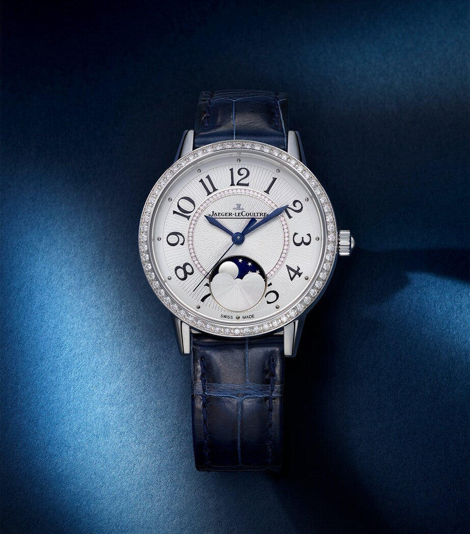 Jaeger-LeCoultre Stainless Steel and Diamond Rendez-Vous Moon Watch 34mm