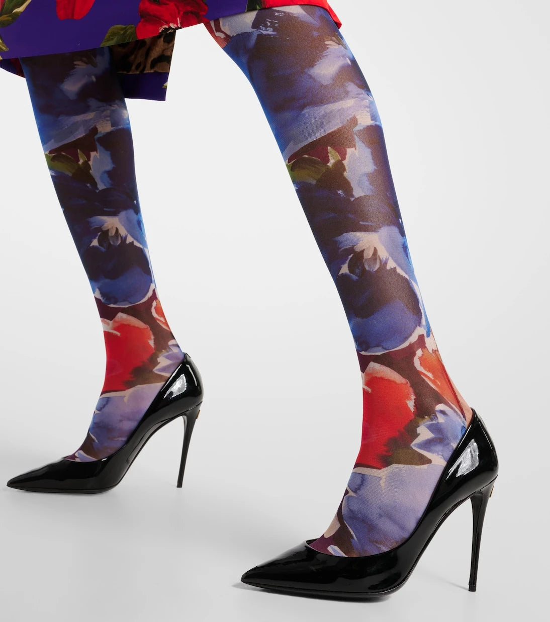 Dolce&Gabbana - Printed tulle tights